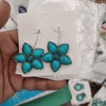 floral gs earrings