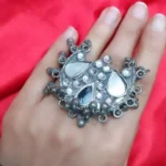 LISHA BLACK POLISH FINGER RING