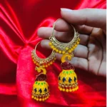 PEACOCK MEENA BALI EARRING