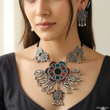 Floral Meena Choker