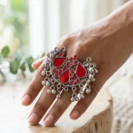 LISHA BLACK POLISH FINGER RING