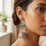 meena square jhumka