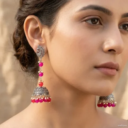 naagin beaded jhumka